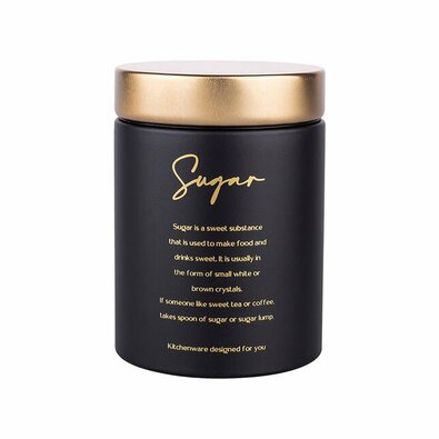 Altom Pločevinasta posoda s pokrovom Sugar, črna