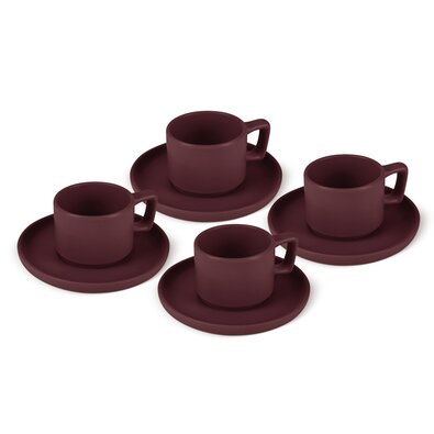 BerlingerHaus Sada hrnků na espresso s podšálkem Leonardo 100 ml, 4+4 ks