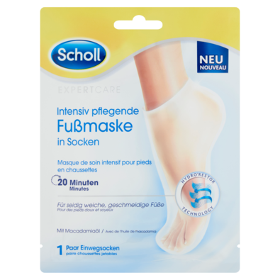 Scholl Maska za noge z makadamijskim oljem