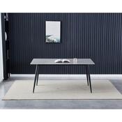 Esstisch 160 x 90 cm, grauer Marmor