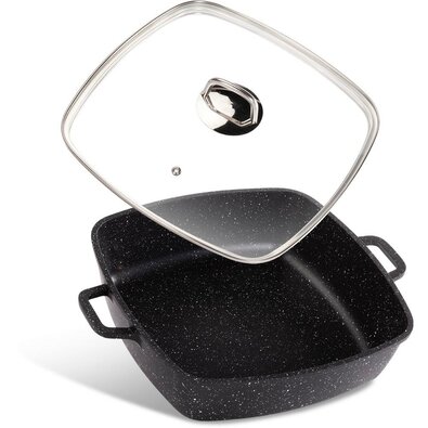 Lamart LT1288 tigaie Cast, 28 x 28 cm, negru