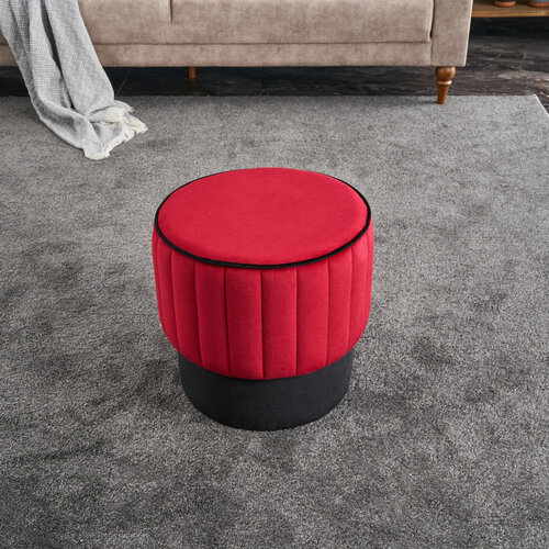Taboret Rose Puf Red