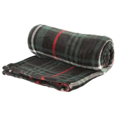 Fleece odeja Kostka, črna, 130 x 150 cm