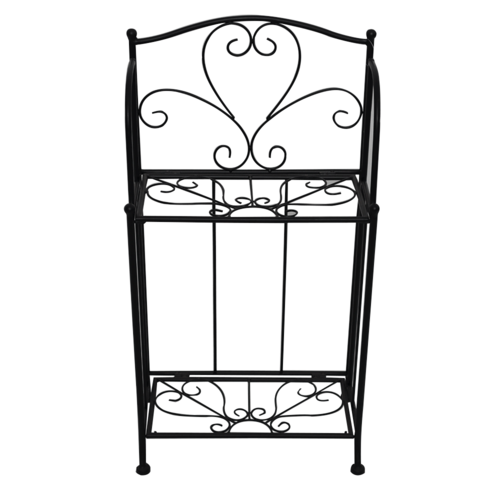 Klappbares Metallregal Manulo, Schwarz