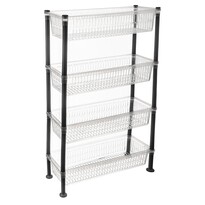 Orion Regál Slim 4 poschodia, biela