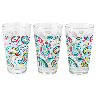 3-częściowy zestaw szklanek Modern, niebieski