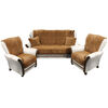4Home Narzuty na kanapę i fotele Baranek ciemny brąz, 150 x 200 cm, 2 szt. 65 x 150 cm