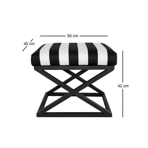 Polsterhocker Capraz Black and White