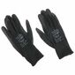 Rękawice robocze Sixtol GLOVE PE-PU 10 czarne,rozmiar 10"