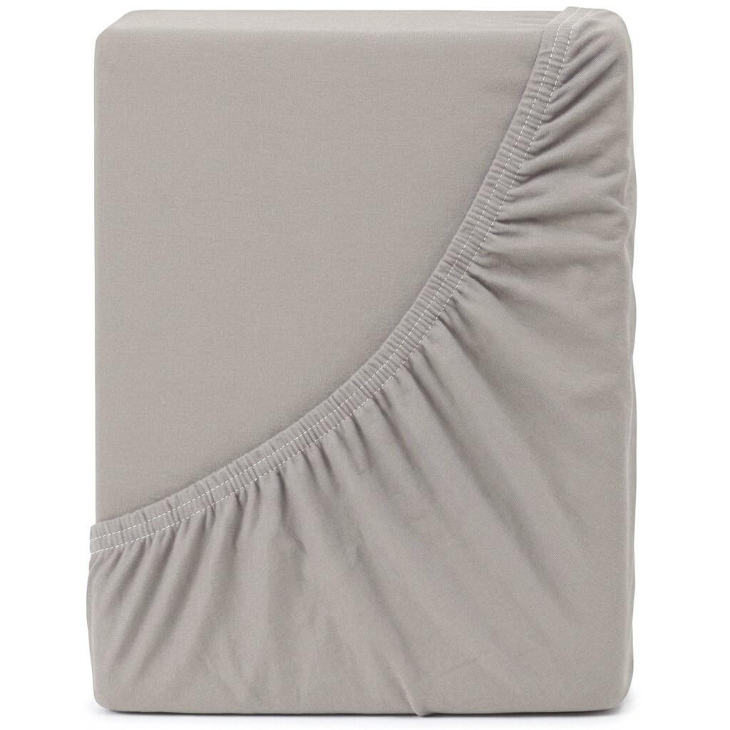Fotografie produktu: 4Home Jersey prostěradlo IDEAL taupe, 90–100 x 200 cm