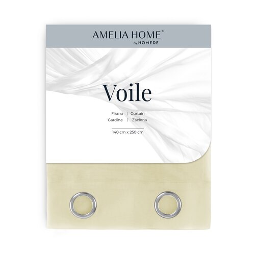 Restilo Záclona Voile Eyelets ecru, 140 x 250 cm