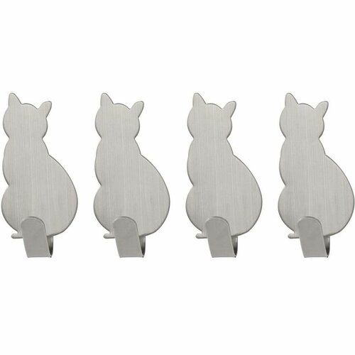 Cat öntapadós kampó 4 db -os szett, rozsdamentes acél