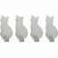 Wenko Set of 4 stainless steel self-adhesive hooksCat