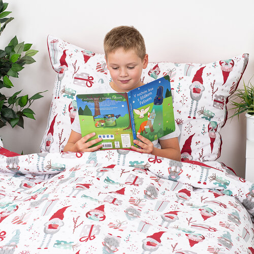 Lenjerie de pat din bumbac 4Home Christmas Elf,140 x 200 cm, 70 x 90 cm