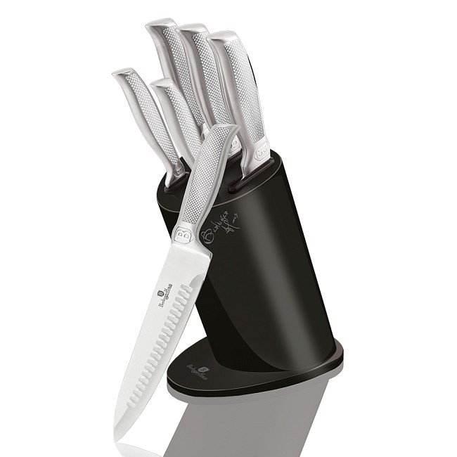 Berlinger Haus 6dílná sada nožů ve stojanu Carbon Metallic Line