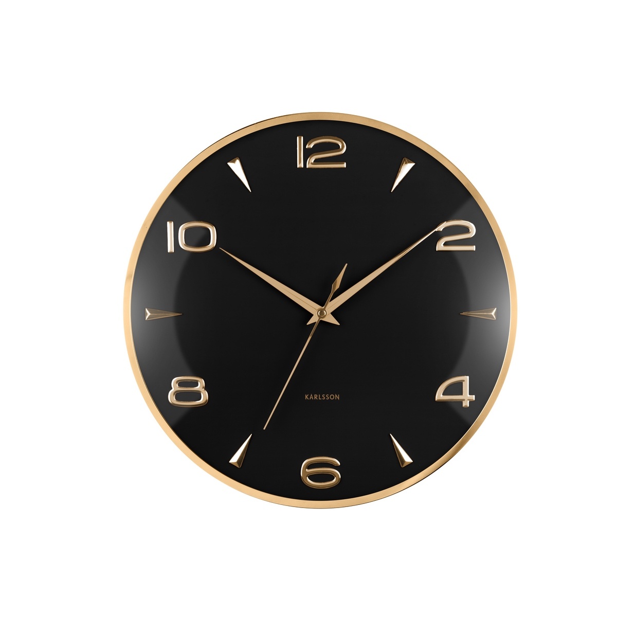 Dizajnové nástenné hodiny Karlsson 6017BK čierne,priemer 40 cm