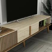 Ściana telewizyjna Milan Walnut and Travertine