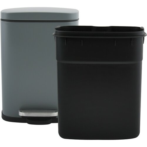 Coș de gunoi cu pedală soft-close Spirella Akira 12 l, gri mat