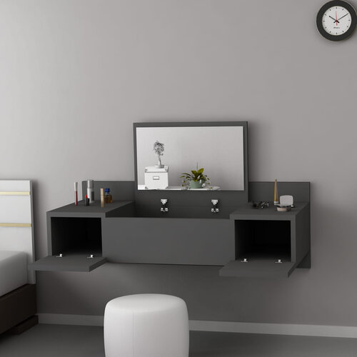 Măsuță de cosmetică Zakkum Anthracite