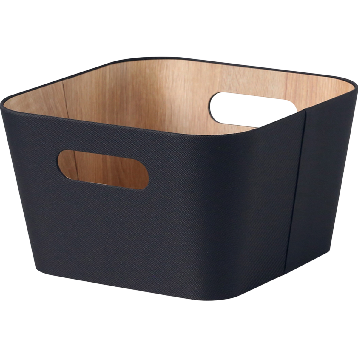 Kitchisimo Set 2 úložných košíkov 27 × 27 × 16 cm, čierna