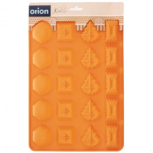 Orion Forma silikonowa na praliny i ciasteczka, pomarańczowy