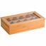 Kesper 58901 Organizator ceai bambus, 10 compartimente, 36 x 20 x 9 cm
