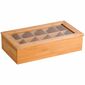 Kesper 58901 Organizator ceai bambus, 10 compartimente, 36 x 20 x 9 cm