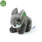 Rappa Plyšový ležící králík tmavě šedá, 17 cm