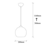 Lampa wisząca Camini – MR – 869, czarny