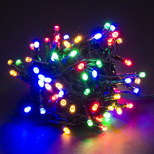 Vianočná svetelná reťaz, farebná, 80 LED