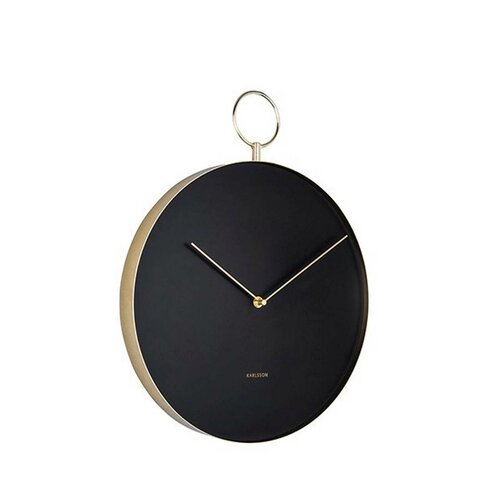 Karlsson 5765BK designové nástěnné hodiny, pr. 34 cm