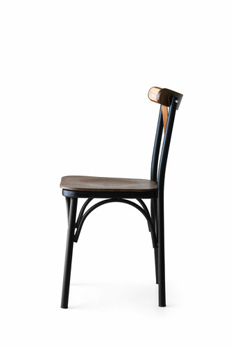 Esszimmerstuhl-Set Ahsap Ekol Walnut, 4 Stück