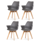 Set de scaune de sufragerie CT-771 GREY, 4 buc