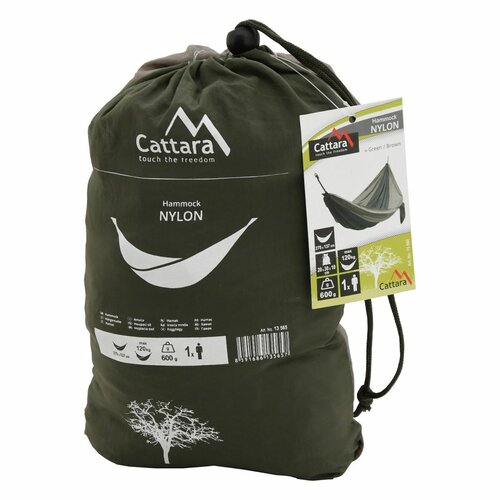 Cattara viseča ležalna mreža iz najlona, zelena,275 x 137 cm