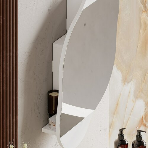 Badezimmerschrank mit Spiegel Cloud White