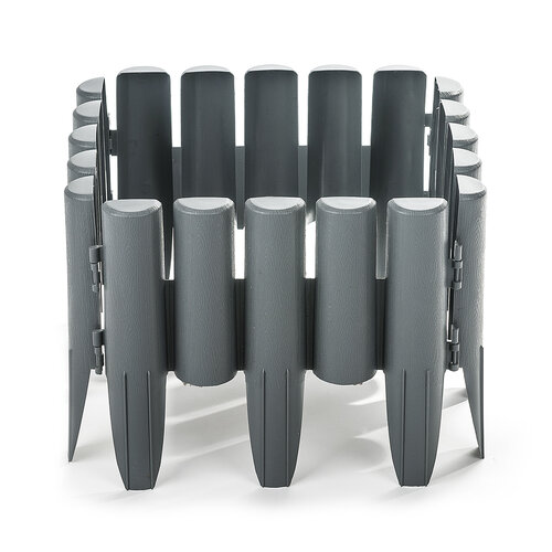 Płotek ogrodowy komplet 8 szt. szary