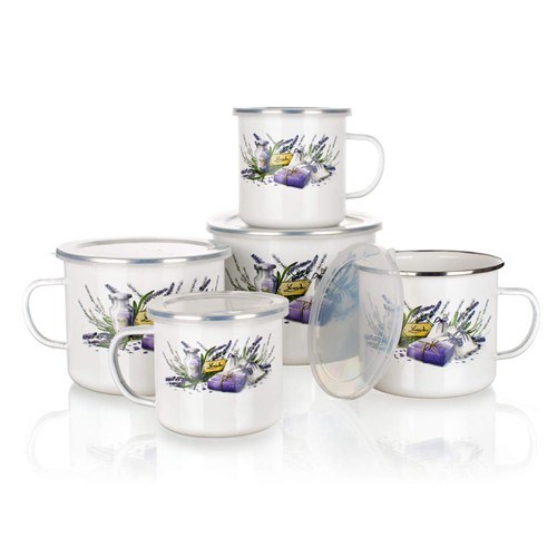 Banquet Emaillebecher Lavendel 500 ml