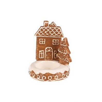 Sfeșnic ceramic Domeček perník pentru ceai. Lumânare