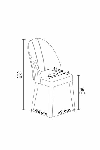 Set de scaune de sufragerie Mara Grey, 2 buc.