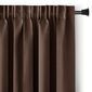 AmeliaHome Blackout Oxford Pleat függöny, sötétbarna, 140 x 245 cm