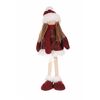 Decorațiune textilă de Crăciun fetiță Jacheta,înălțime 35 cm, roșu