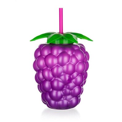 Banquet Пластикова пляшка з соломинкою BLACKBERRY, 800 мл
