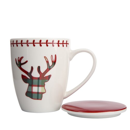 Altom Victoria Red Deer fedeles porcelánbögre300 ml