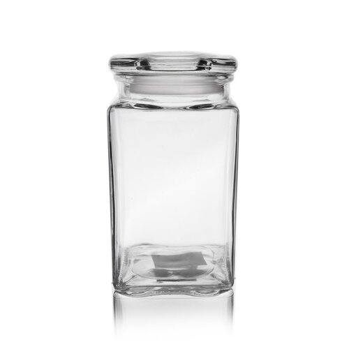 Orion Glasdose mit Deckel 1,4 l, quadratisch