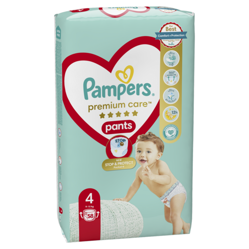 Pampers Pleny Premium Care Pants 58 ks, velikost 4