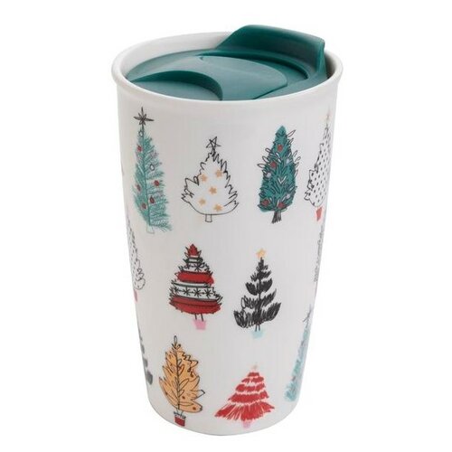 Obrázok Florina Porcelánový termohrnček s viečkom X-mas, 480 ml