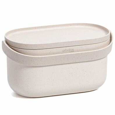 Plastia Posoda za biološki odpad brez okvirja invrečk, bež z kavno usedlino, 4 l