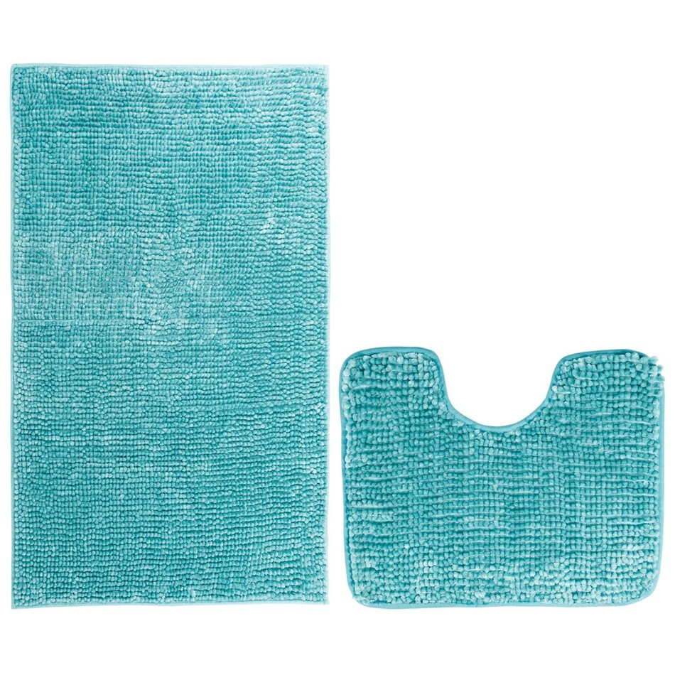 AmeliaHome Bati fürdőszobai kilépő szett, kék, 2 db, 50 x 80 cm, 40 x 50 cm