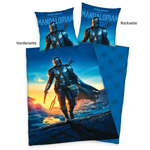 Herding Бавовняна постільна білизна Mandalorian,  135 x 200 см, 80 x 80 см