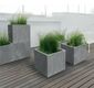 SIERRA SQUARE BETON EFFECT virágtartó 38,5 cm, szürke